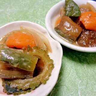 ■10分で..夏野菜ニンニクなす味噌炒め